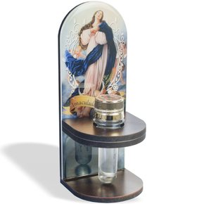 Adorno Porta Água Benta Nossa Senhora da Imaculada Conceição 20 x 8 cm