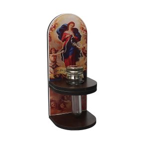 Adorno Porta Água Benta Nossa Senhora Desatadora de Nós - 20 x 8 cm