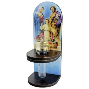 Adorno Porta Água Benta Sagrada Família 20 x 8 cm