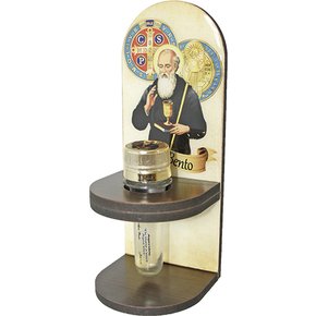 Adorno Porta Água Benta São Bento 20 x 8 cm