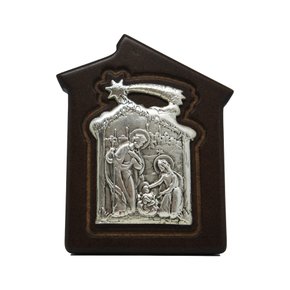 Adorno Presepio Prata Madeira 10 cm