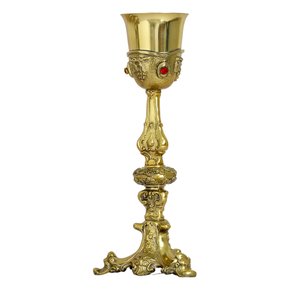 Cálice Barroco com Detalhes Trabalhados e Pedrarias - 31,5 cm