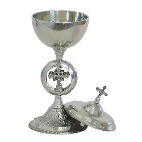 Ambula Estanho Prata com Cruz Na Coluna P S