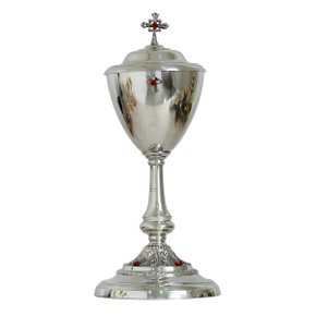 Âmbula Prata com Pedras 34 cm x 15 cm