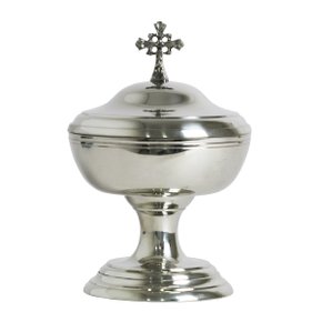 Âmbula de Estanho Cromada - 19 cm x 13 cm