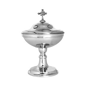 Âmbula de Estanho Cromada Franciscana Grande 24 cm