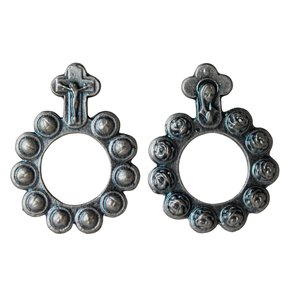 Anel Terço de Prata Velha 