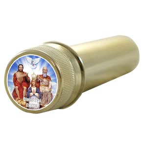 Aspersório Divino Pai Eterno em Acrílico Dourado 14 cm x 4 cm