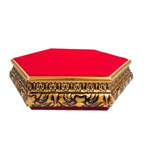 Base Ostensorio Madeira Sextavada 32cm X 28cm