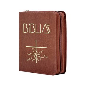 Biblia Sagrada de Aparecida Zíper Marrom M
