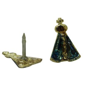 12 unid - Boton Corpo de Nossa Senhora Aparecida - 1,5 cm