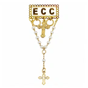 Bóton ECC Branco com Terço - 7,5 cm