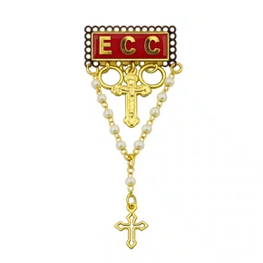 Boton ECC Vermelho com Terço 8 cm