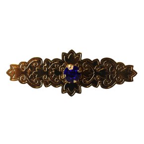 Broche Para Manto com Pedra Azul - 5 cm 