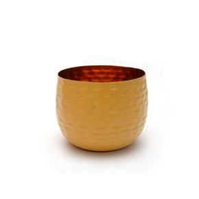 Cachepô em Metal Bege 7 cm