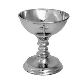 Cálice de Estanho Cromado Pequeno 13 cm