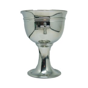 Calice Medio de Estanho Cromado Pequeno 13 Cm