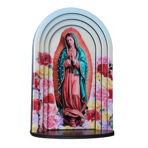 Capela 3D MDF Nossa Senhora Guadalupe - 24 cm x 16 cm