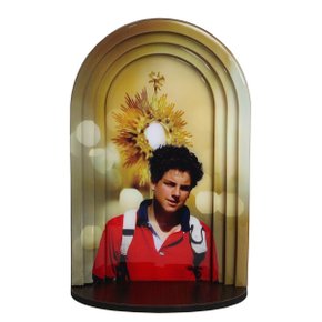 Capela 3d Resinado de São Carlo Acutis - 24 cm x 16 cm