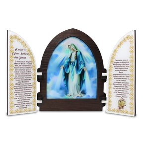 Capela com Portas de Nossa Senhora Das Gracas - 18 Cm X 26 Cm