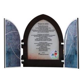 Capela com Portas Resinado Jubileu de Esperança - 18 Cm X 26 Cm