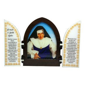 Capela com Portas Resinada Santa Dulce Dos Pobres - 18 Cm X 26 Cm