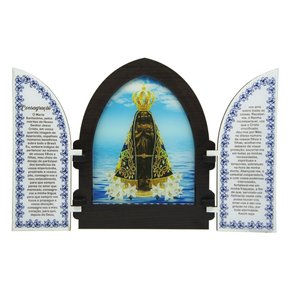 Capela com Portas Resinado Nossa Senhora Aparecida - 18 Cm X 26 Cm