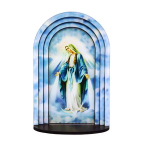 Capela 3d Resinada Nossa Senhora Das Graças - 24 Cm X 16 Cm