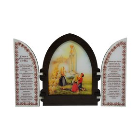 Capela com Portas Resinado Nossa Senhora de Fatima - 18 Cm X 26 Cm