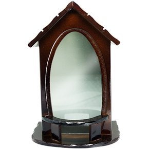 Capela Madeira e Vidro 36cm