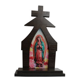 Capela MDF de Nossa Senhora Guadalupe - 17 cm x 10 cm