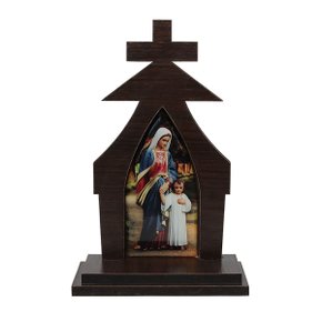 Capela Resinada Maria Passa Na Frente - 17 Cm X 11 Cm