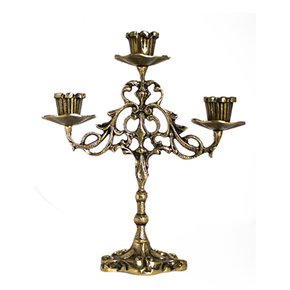 Castiçal  Bronze 3 Velas A 25 x L 23