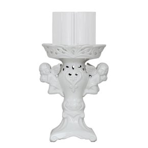 Castiçal de Porcelana - 28 cm X 14 cm