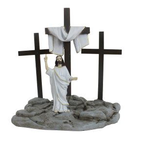 Cenário Cristo Ressuscitado 5 Peças - 26 cm