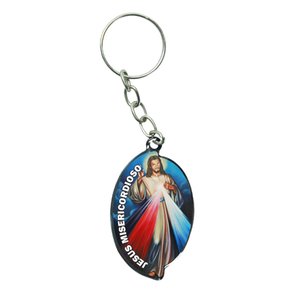 12 Unid - Chaveiro Chapa Aba Jesus Misericordioso