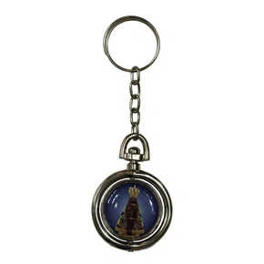 Chaveiro de Nossa Senhora Aparecida Giratório Inox