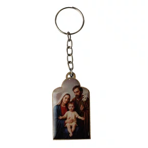 Chaveiro Madeira Sagrada Família Corrente