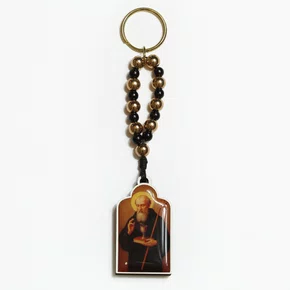 Chaveiro Madeira São Bento Contas