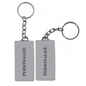 10 Dúzias - Chaveiro Retangular Personalizado Frente e Verso