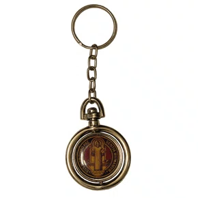 Chaveiro de São Bento Giratório Inox