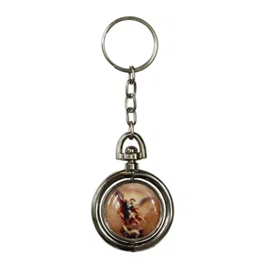 Chaveiro de São Miguel Arcanjo Giratório Inox