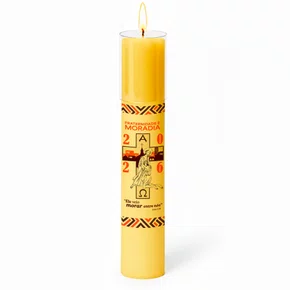 Círio Pascal Adesivado Campanha da Fraternidade 2026 - 50 X 9 cm Amarelo