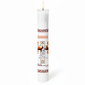 Círio Pascal Adesivado Campanha da Fraternidade 2026 - 75 X 9 cm Branco