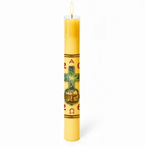 Círio Pascal Adesivado Bom Pastor 2026 - 75 X 7 cm Amarelo