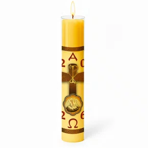 Círio Pascal Adesivado Pelicano 2026 - 50 X 9 cm Amarelo