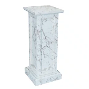 Coluna Pedestal de Madeira para Imagens Textura Mármore - 90 cm x 40 cm