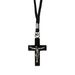 Cordao Crucifixo Preto P