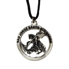 Cordão Medalha São Jorge - Níquel 