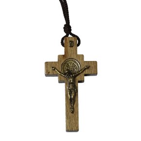 Cordao Sao Bento Cruz Mad 4 Pontas Med O V